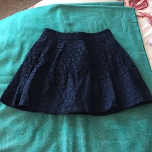 Navy blue lace skirt